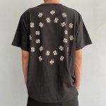 画像4: Unisex  Askyurself Distressed Washed Foaming Paisley Floral Print Short Sleeve T-shirt     ウォッシュドフォーミングペイズリープリントユニセックス 男女兼用ラウンドネック半袖Tシャツ (4)