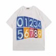 画像1: Numbering Back Smile Print Unisex Short Sleeve T-shirt    ナンバリング＆スマイルプリントユニセックス 男女兼用ラウンドネック半袖Tシャツ (1)