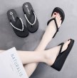 画像4: Women platform pearl sandals  　パール付サンダル シャワーサンダル　フリップフロップ　 (4)