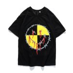 画像2: VLONE Edison Paris limited barbed wire smiley print  short sleeve T-shirt    ユニセックス 男女兼用有刺鉄線スマイリープリント半袖Tシャツ (2)