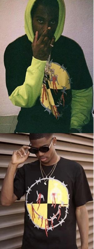 画像5: VLONE Edison Paris limited barbed wire smiley print  short sleeve T-shirt    ユニセックス 男女兼用有刺鉄線スマイリープリント半袖Tシャツ (5)