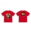 画像9:  oil painting Mona Lisa short sleeve T-shirt    ユニセックス 男女兼用モナリザプリント半袖Tシャツ (9)