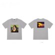画像8:  oil painting Mona Lisa short sleeve T-shirt    ユニセックス 男女兼用モナリザプリント半袖Tシャツ (8)