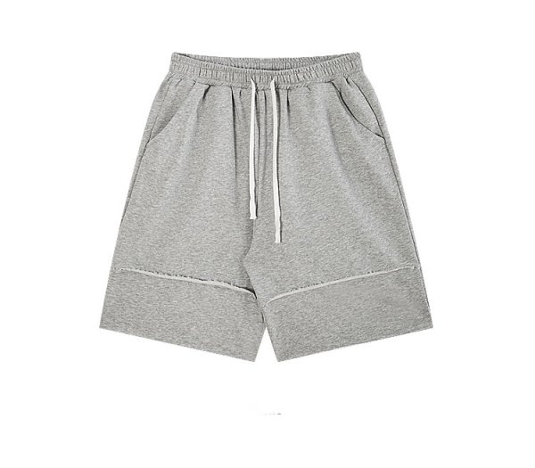 画像1: Unisex Men's layered raw five-point pants half pants   ユニセックス 男女兼用スウェットレイヤードハーフパンツ (1)