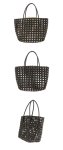 画像4: Super practical woven basket handbag tote bag　　　エコ編み込みメッシュトートかご籠バッグ (4)