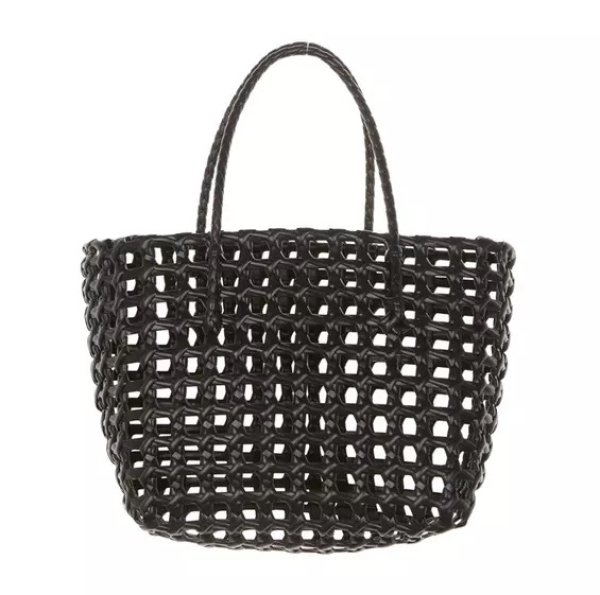 画像1: Super practical woven basket handbag tote bag　　　エコ編み込みメッシュトートかご籠バッグ (1)