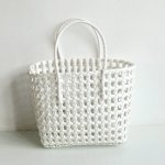 画像5: Super practical woven basket handbag tote bag　　　エコ編み込みメッシュトートかご籠バッグ (5)