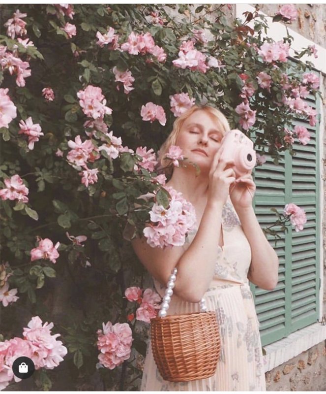 画像7: Pearl handle small basket handbag tote bag   パール真珠ハンドルスモールトートかご籠バッグ (7)