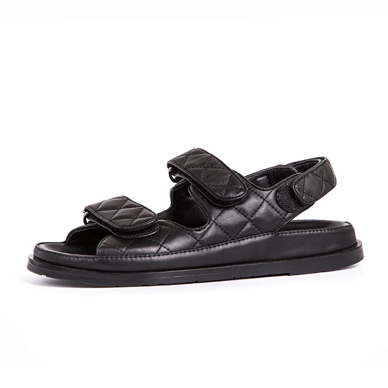 画像4: Women Open toe quilted flat sandals  オープントゥキルティングフラットサンダル (4)