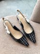 画像6: women's pointed toe flat bottom with sandals mules  pump smesh yarn  ストームポイントメッシュ バックベルトパンプス　ミュール  (6)