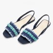 画像3: Women  tassel decorated flat sandals  　本革レザータッセルスクエアヘッドオープントゥフラットサンダル (3)