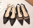 画像7: women's pointed toe flat bottom with sandals mules  pump smesh yarn  ストームポイントメッシュ バックベルトパンプス　ミュール  (7)