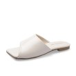 画像4: Women flat bottom open-toe square scalp leather sandals and slipper  フラットオープントゥスクエアサンダル　スリッパ  (4)