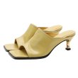 画像3: Women square head middle-heeled leather Roman sandals and slippers    ミドルヒールオープントゥスクエアレザーサンダル　スリッパ  (3)