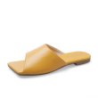 画像2: Women flat bottom open-toe square scalp leather sandals and slipper  フラットオープントゥスクエアサンダル　スリッパ  (2)