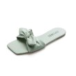 画像2: Women flat  bowknot  leather sandals and slippers フラットボウ リボンサンダル　スリッパ  (2)