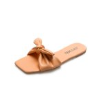 画像1: Women flat  bowknot  leather sandals and slippers フラットボウ リボンサンダル　スリッパ  (1)