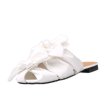 画像4: Women flat  bowknot  leather French half slippers baotou mules sandals 　フラットボウ リボン蝶結びサンダル　ミュール　スリッパ  (4)