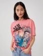 画像5: Women's Betty doll alphabet pattern printed T-shirt 　ベティアルファベットパターンプリント半袖Tシャツ　 (5)