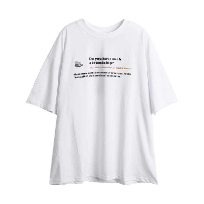 画像4:  TOM & JERRY  half sleeve anime tshirts オーバーサイズ ユニセックス 男女兼用 トムとジェリー プリントムービー 5部袖Tシャツ (4)