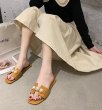 画像3: Women soft leather pearl flat sandals フラットソフトレザーパールサンダル スリッパ　ミュール　 (3)