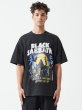 画像5:  dark black Asian forced short-sleeved T-shirt 　オーバーサイズ ユニセックス 男女兼用ダークブラックアジアン半袖Tシャツ (5)