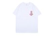 画像6:  pink cross print short sleeve T-shirt  オーバーサイズ ユニセックス 男女兼用ピンククロスプリントTシャツ (6)