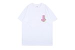 画像6:  pink cross print short sleeve T-shirt  オーバーサイズ ユニセックス 男女兼用ピンククロスプリントTシャツ (6)