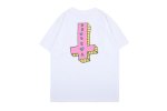 画像3:  pink cross print short sleeve T-shirt  オーバーサイズ ユニセックス 男女兼用ピンククロスプリントTシャツ (3)