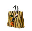 画像3: Woman’s contrast color clown big TOTE messenger bag   コントラスト　ストライプカラーピエロビッグトートバック　男女兼用 (3)