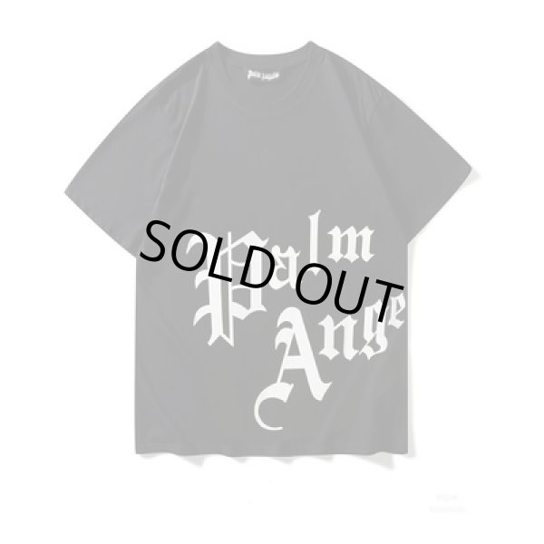 画像1: PA Angel new letter printed short sleeve T-shirt  オーバーサイズ ユニセックス 男女兼用レタープリントTシャツ (1)