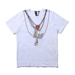 画像1: Vlone new spoof Simpson cartoon print  short sleeve T-shirt  オーバーサイズ ユニセックス 男女兼用ニューシンプソンプリントTシャツ (1)
