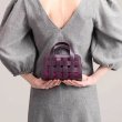 画像7: Woman’s small square avocado woven bag tote bag  コントラストカラーアボカド織スモールトートショルダーバック　 (7)