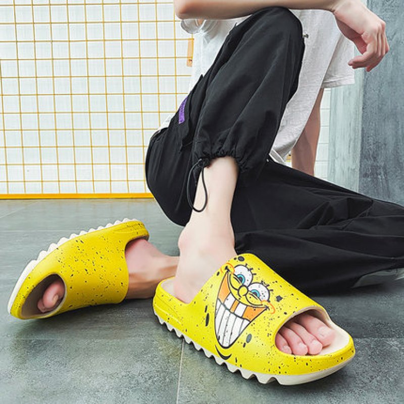 画像4: men's Spongebob slippers flip flops  soft bottom sandals slippers　厚底 プラットフォームスポンジボブフリップフロップサンダルシャワーサンダル ビーチサンダル　ユニセックス男女兼用 (4)