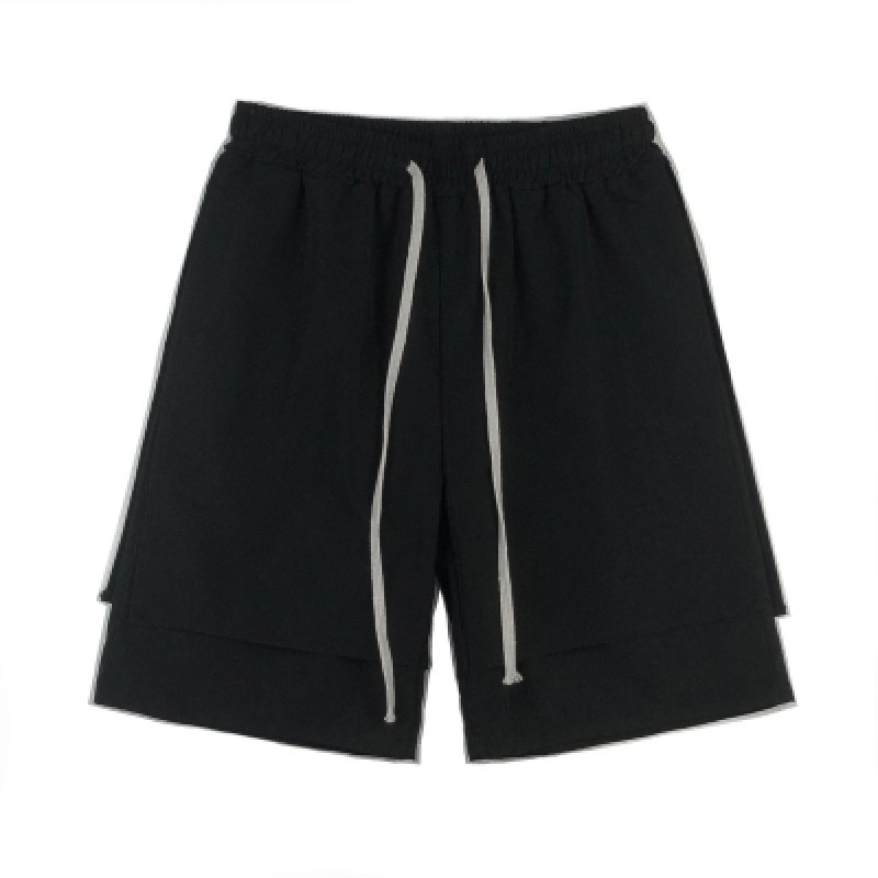 画像1: Unisex Men's  straight tuber overalls five-point pants half shorts pants 　ユニセックス 男女兼用5分丈ハーフショートパンツ (1)