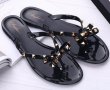 画像2: Women rivet bow flip flops  flat sandals and slippers 　フラットスタッズ＆リボントングサンダル スリッパ　ミュール　 (2)