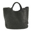 画像4: Oversized Lafite portable handle straw bag woven bag  tote  bag 3color ポータブル ハンドル スタイリッシュ 籠かご トート ハンドバック (4)