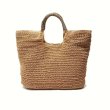 画像3: Oversized Lafite portable handle straw bag woven bag  tote  bag 3color ポータブル ハンドル スタイリッシュ 籠かご トート ハンドバック (3)