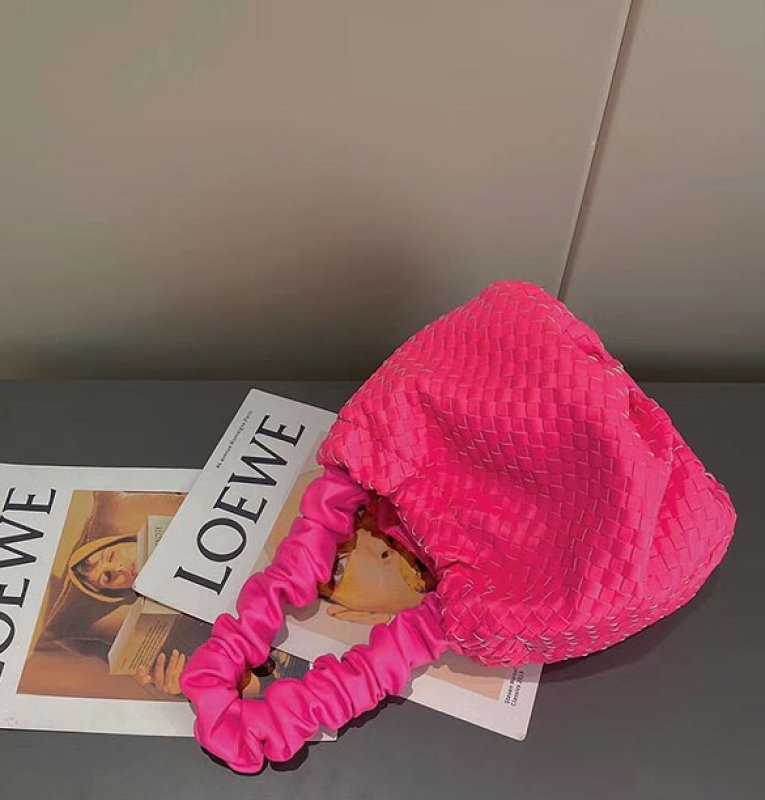 画像5: soft leather braided shoulder portable underarm bag ソフトレザーメッシュショルダートートバッグ (5)