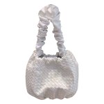画像1: soft leather braided shoulder portable underarm bag ソフトレザーメッシュショルダートートバッグ (1)