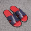 画像11:  men's leather H  flat slippers sandals  フラット本革レザーHサンダル　スリッパフリップフロップ (11)
