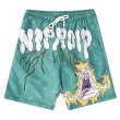 画像4: Unisex Men's letter graffiti  five-point pants half shorts pants 　ユニセックス 男女兼用5分丈レターグラフィティハーフショートパンツ (4)