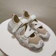 画像2: Women's Velcro Chunky Sole breathable Sneakers ベルクロチャンキーソール メッシュ スニーカー (2)