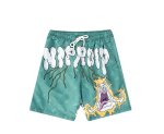 画像2: Unisex Men's letter graffiti  five-point pants half shorts pants 　ユニセックス 男女兼用5分丈レターグラフィティハーフショートパンツ (2)