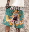 画像3: Unisex Men's letter graffiti  five-point pants half shorts pants 　ユニセックス 男女兼用5分丈レターグラフィティハーフショートパンツ (3)