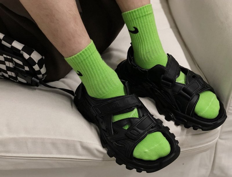 画像6: men and women Velcro sandals  and slippers shower sandals  男女兼用フラットベルクロサンダル シャワーサンダル  (6)
