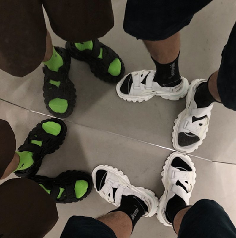 画像4: men and women Velcro sandals  and slippers shower sandals  男女兼用フラットベルクロサンダル シャワーサンダル  (4)