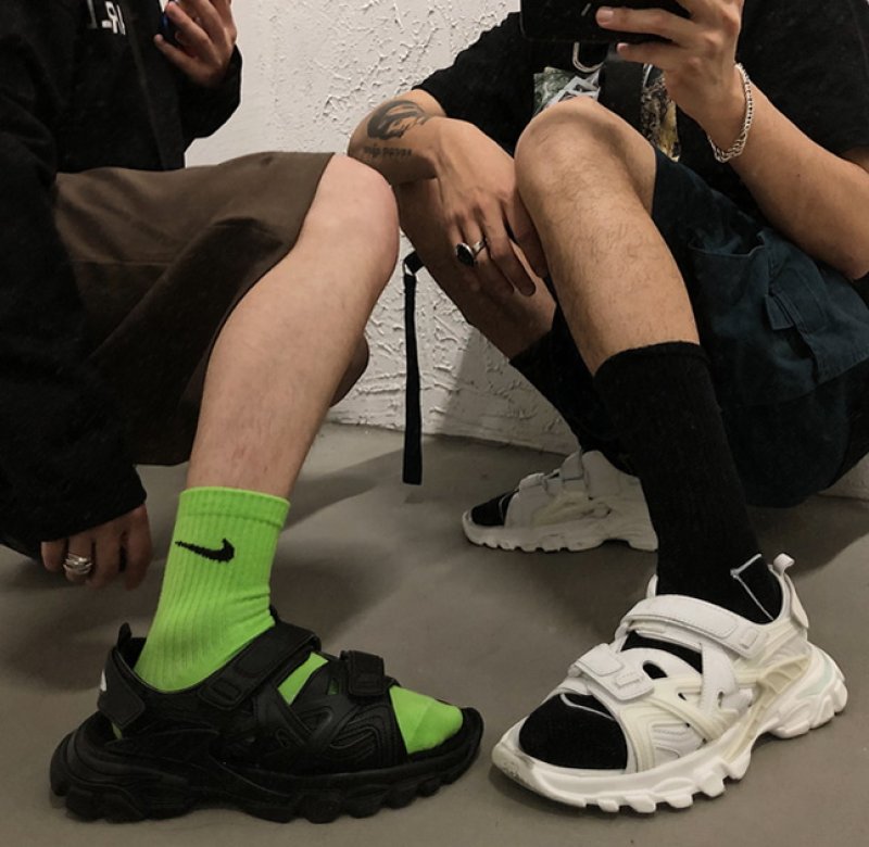 画像2: men and women Velcro sandals  and slippers shower sandals  男女兼用フラットベルクロサンダル シャワーサンダル  (2)