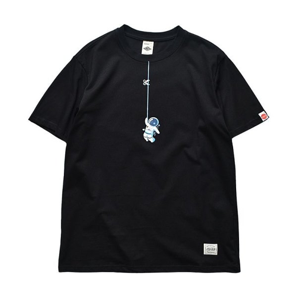 画像1: men's  graffiti Selling flying baboon wave creative T-Shirt   ユニセックス 男女兼用クリエイティブフライトプリントリントTシャツ (1)