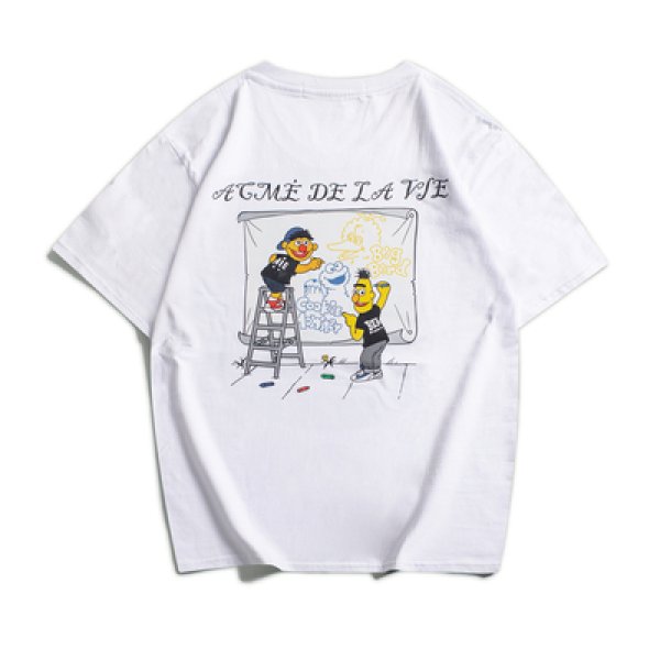 画像1: men's cartoon Sesame Street  T-Shirt   ユニセックス 男女兼用セサミストリートプリントリントTシャツ (1)